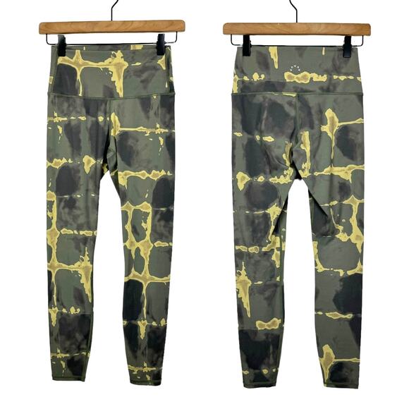 Varley Luna Golden Tie Dye High Waist Full Length Athleisure Workout Leggings - Picture 4 of 9